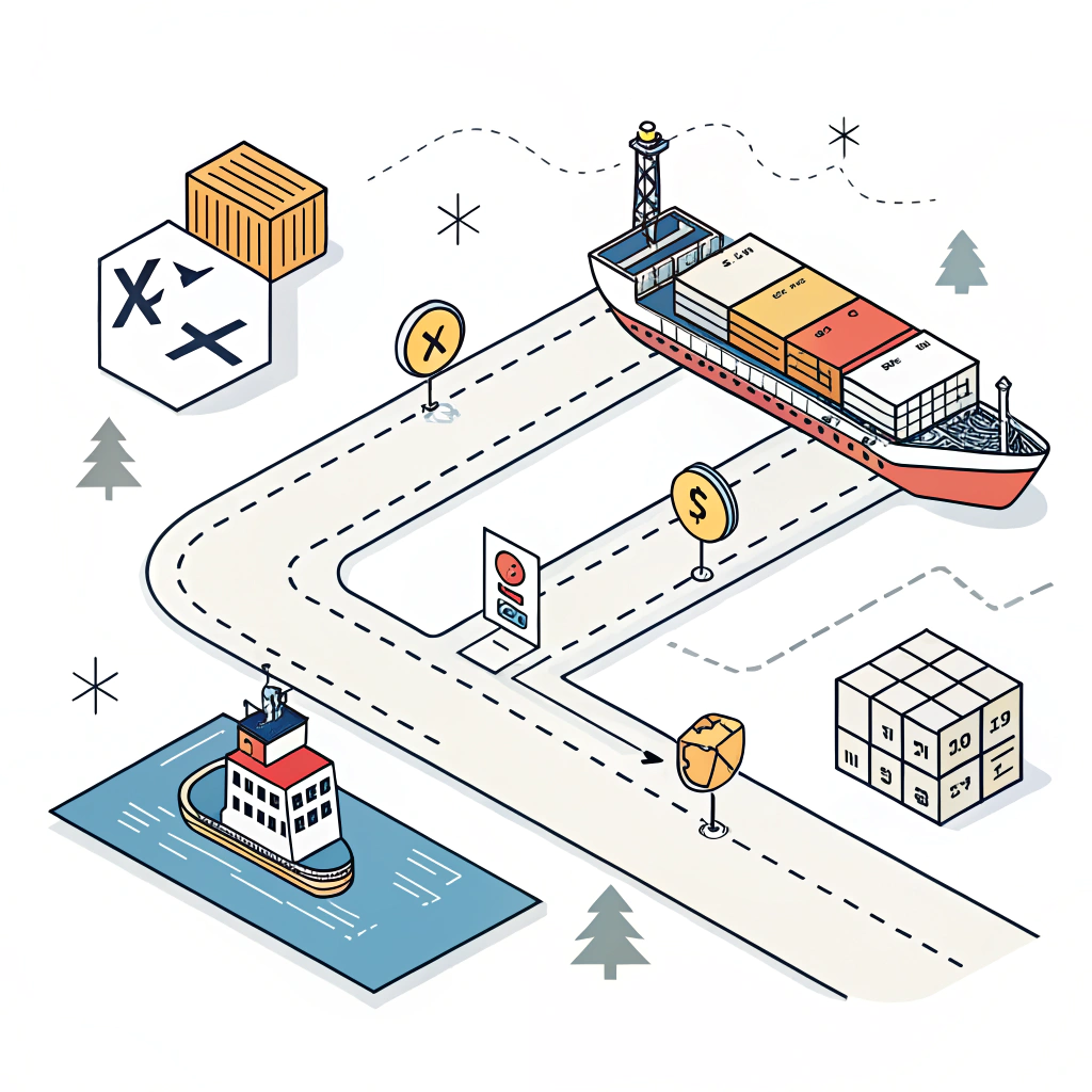 Minimal illustration of strategic planning and risk management for industrial shipping using EXW.
