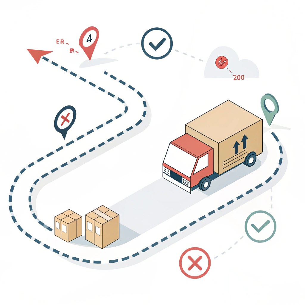 Parcel moving again along delivery path after exception cleared resolution