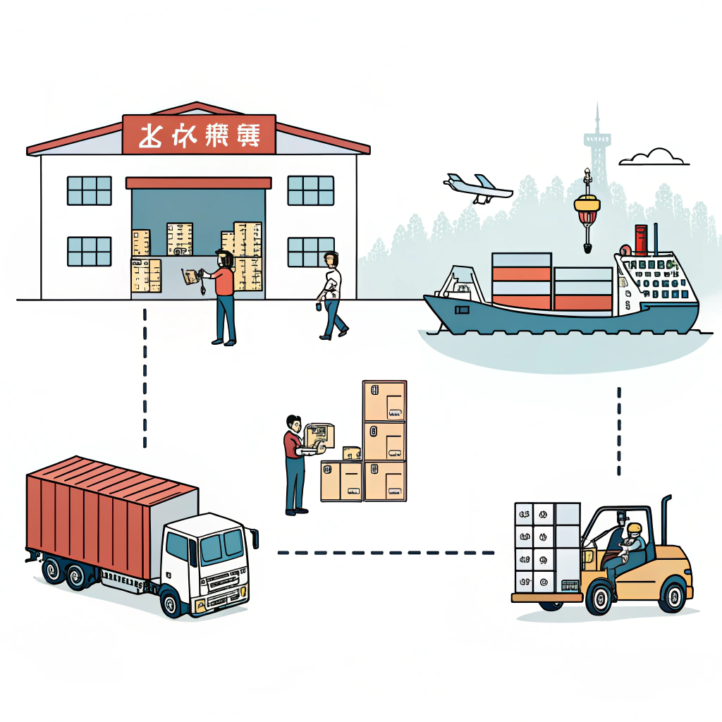Simplified illustration of FCA shipping from Chinese factory to port