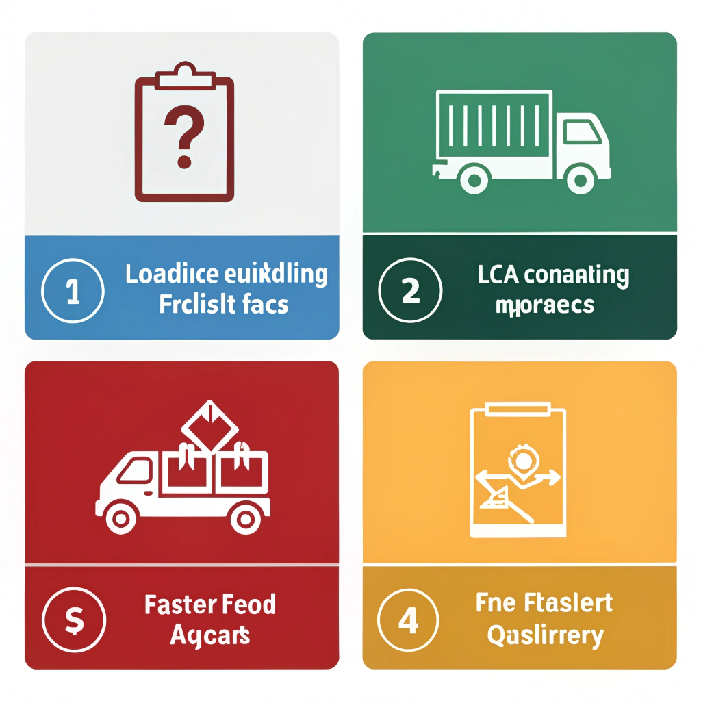Icons illustrating common FCA shipping mistakes for overseas buyers