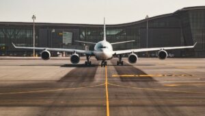 Air freight cargo handling at an airport terminal