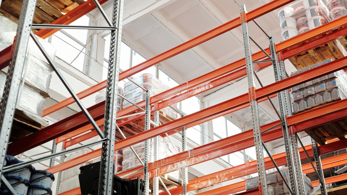 Palletized cargo in a warehouse for freight volume planning