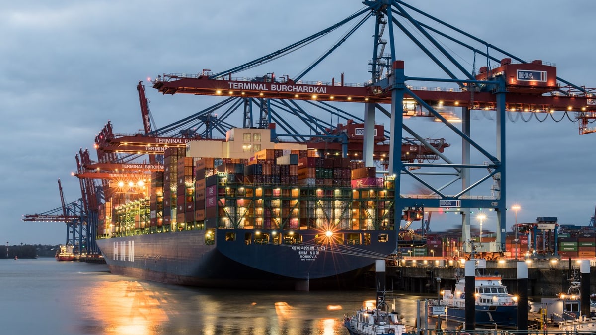 Container terminal operations supporting international import logistics